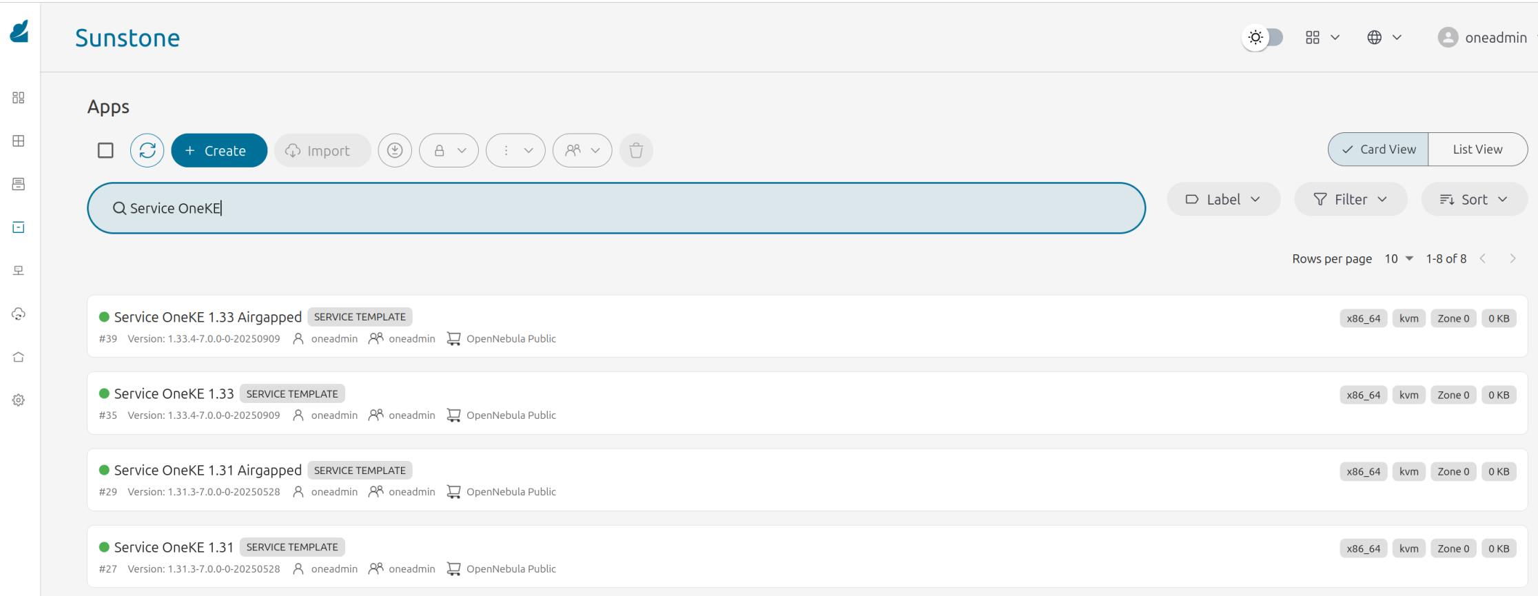 Opennebula Service Template for K8S