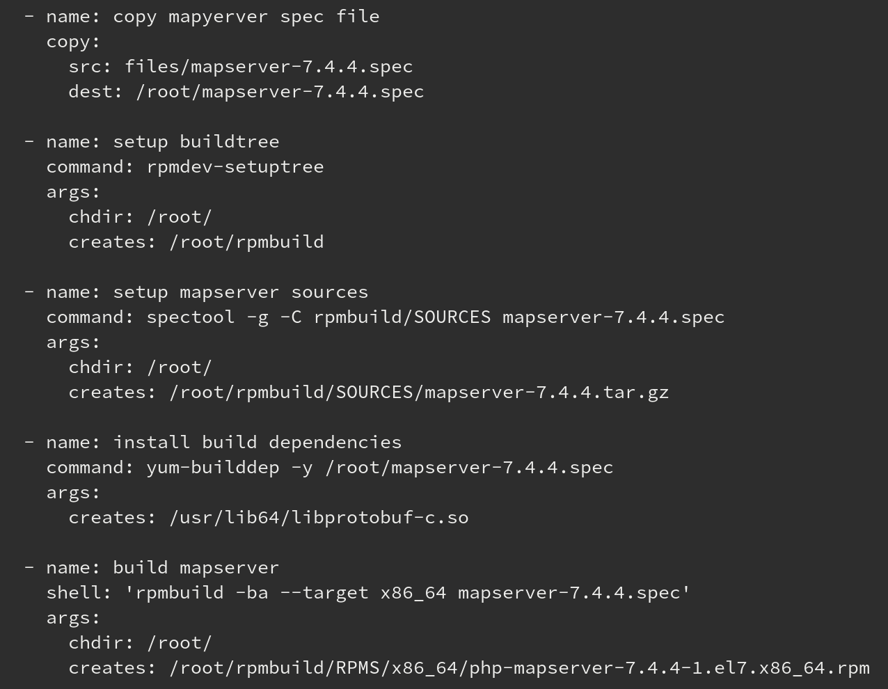 Complex KVM Packer Terraform Ansible setup diagram for RPM building