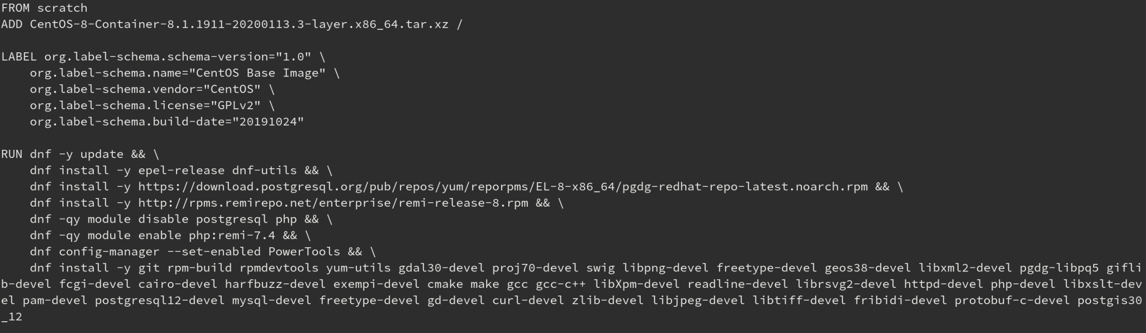 Podman container build process for Mapserver on Fedora workstation